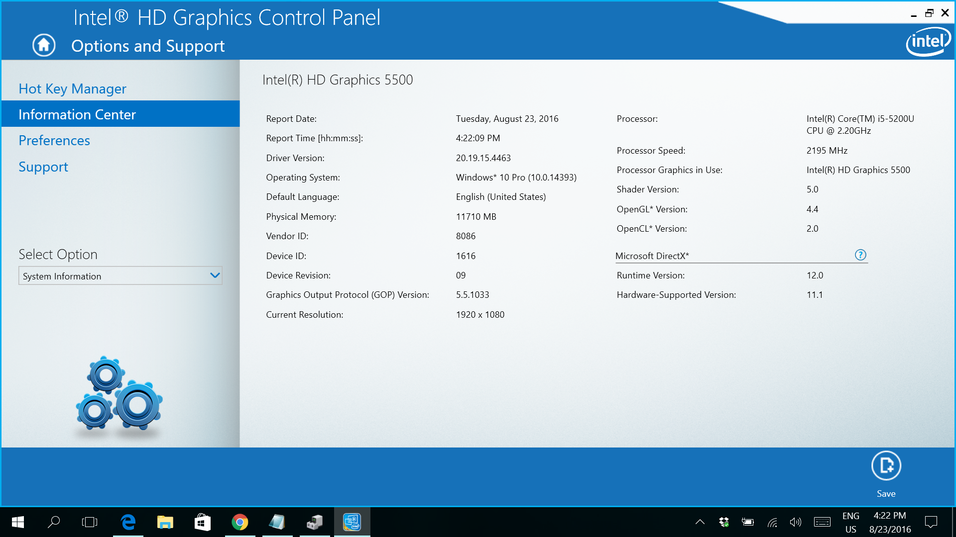 Driver Intel Hd Graphics 5500 Win 10 Intel 5500 Win 10 Driver Version 20.19.15.4463 Bug - Intel Community